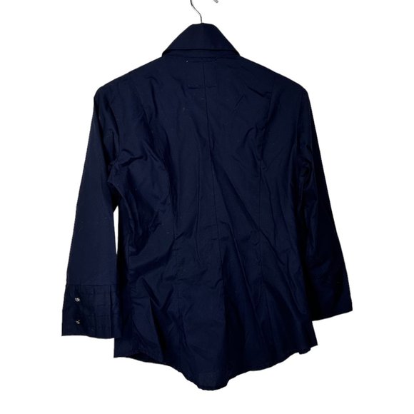 Bell Fine Garments Blue Cotton Double Breasted Shirt - Picture 4 of 5